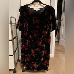 LOFT Velvet style holiday dress